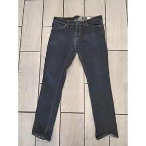 Volcom Vorta Slim Fit Jeans Mens 34 Dark Indigo Blue Denim Pants